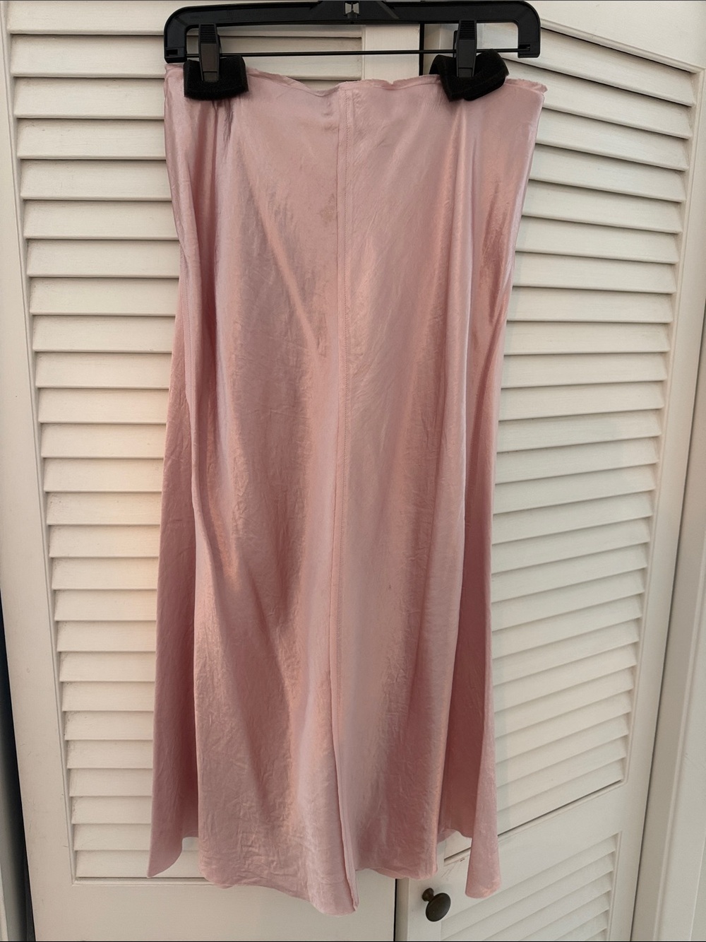 Vince Dusty Pink Satin A-Line Skirt